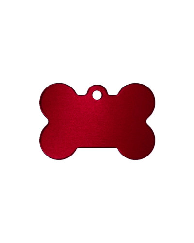 Médaille à graver chien os rouge