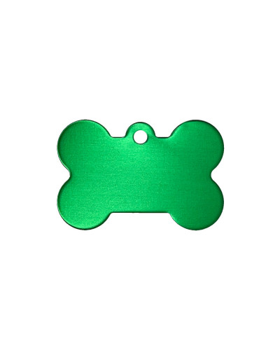 Médaille à graver chien os vert