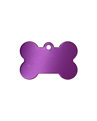 Médaille à graver chien os violet