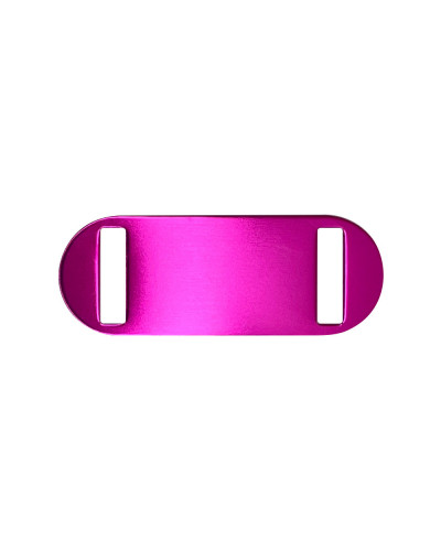 Plaque d'identification pour collier fuchsia