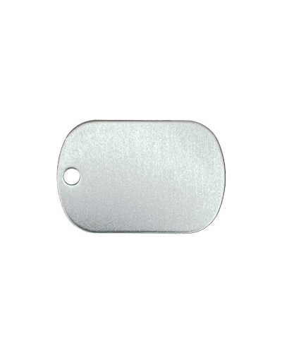 Médaille à graver chien rectangle argent